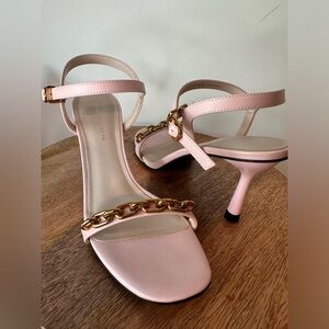Pink Chained Link Heeled Sandals from Charles & Keith!